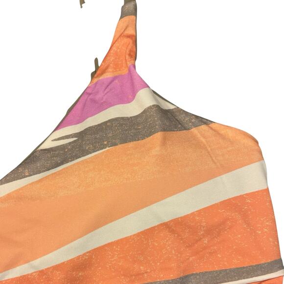 NWT PRANA Willow Falls Reversible Swim Top, Size M, Purple, Orange, Green - Picture 6 of 8